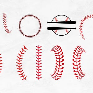 Baseball SVG-paket: Citat, typsnitt, stygn - Cricut och Silhouette