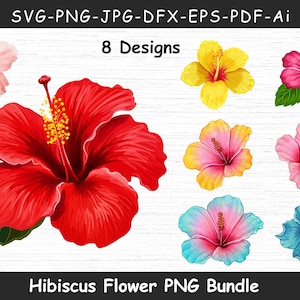 Flor de hibisco png para download, Flor de hibisco png, Coleção de hibiscos em aquarela clipart, 12 clipart de flores tropicais PNG, Flor de hibisco
