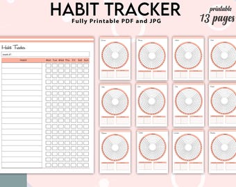 Minimalist Habit Tracker Printable: Monthly Goal Planner (PDF)