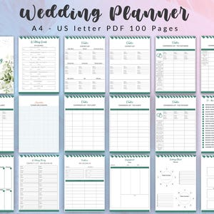 Printable Wedding Planner Binder Kit: Checklist & Schedule (PDF)