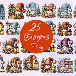 Christmas gnomes png, christmas gnomes clipart bundle, holiday gnome illustrations, Christmas gnome bundle, festive gnome art, winter gnome