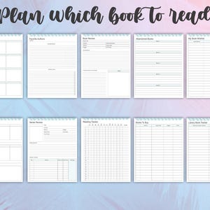 Printable Reading Journal Template: Book Tracker, Review Log (PDF) - Etsy