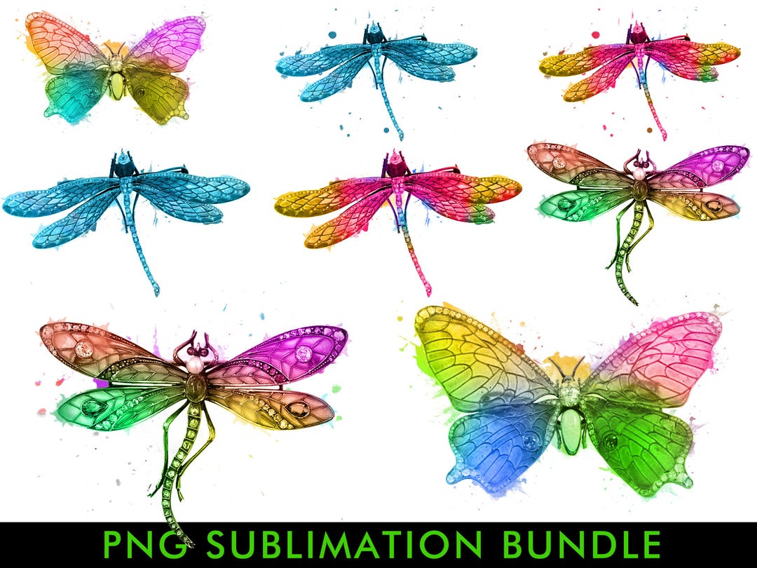 Watercolor Butterfly Clipart Bundle: Fantasy Floral Designs (PNG ...