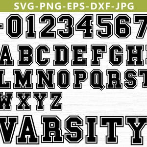 Varsity Font SVG, Jersey Font Svg, Sports SVG Alphabet, Varsity Letters Svg, Sports Font, College Font, Varsity Alphabet Svg, Football Font