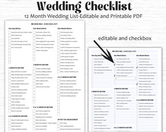 Wedding Planner Checklist: 12 Month Bride's To-Do List (Printable PDF)