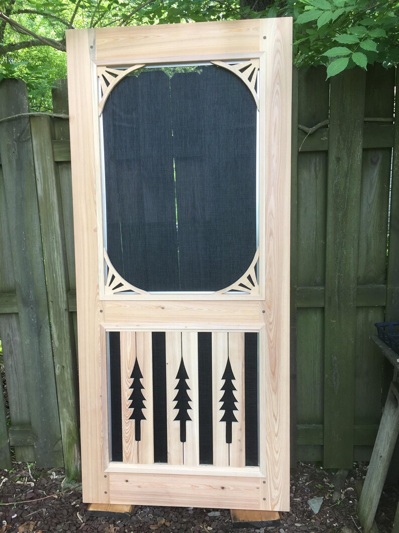 Pine Trees Cypress Screen Door Etsy