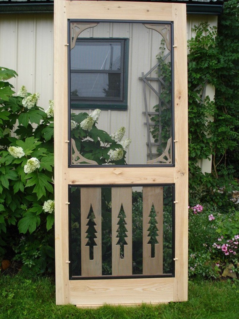 Pine Trees Cypress Screen Door Etsy