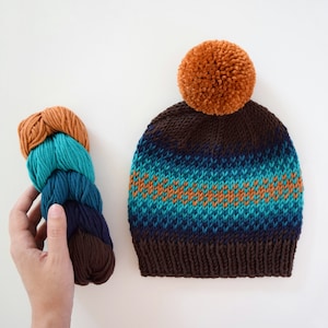 Knitting Patterns // Fair Isle Beanie // Knit Beanie Pattern // Hat Knitting Pattern // Easy Hat Pattern // Knitting // DIY