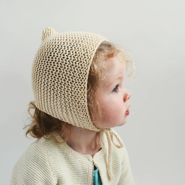 Bonnet Knitting Pattern // Bonnet Pattern // Knitting Patterns for Kids // Pixie Bonnet Pattern // Garter Bonnet