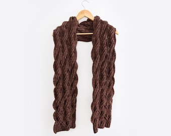 Knitting Patterns // Cabled Scarf Pattern // Knit Scarf Pattern // Cable Knit // Rosewood Scarf Pattern // Knitting Pattern // DIY