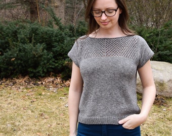 Knitting Pattern // Knit Top Pattern // Shirt Pattern // Tee Knitting Pattern // Daybreak Tee // Summer Knitting // DIY