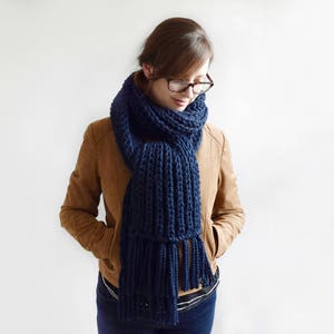 Knit Scarf Pattern // Scarf Pattern // Fisherman&#39;s Scarf // Knitting Patterns // Scarf Knitting Pattern