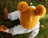 Hat Knitting Pattern Double Pom Pom Hat Pattern Toddler Hats Basic Pom Pom Beanie Pattern Knitting patterns for babies