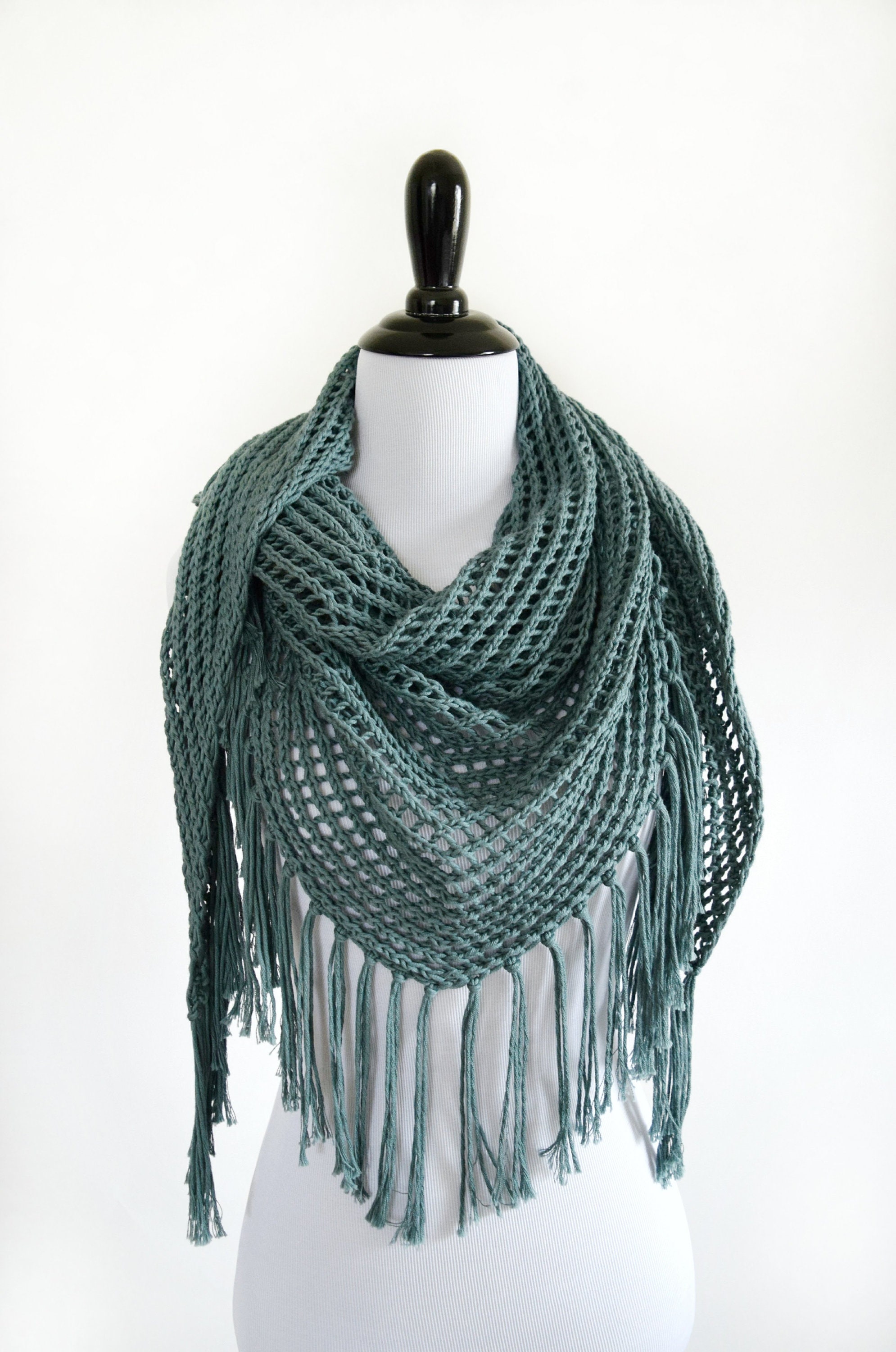 Triangle Scarf Knitting Pattern // Lace Triangle Shawl Pattern Etsy