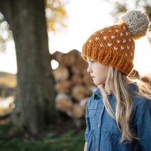 Fair Isle Hat Pattern // Hat Knitting Pattern // Little Hearts Pattern // Toddler Hat Pattern // Hat Patterns image 2