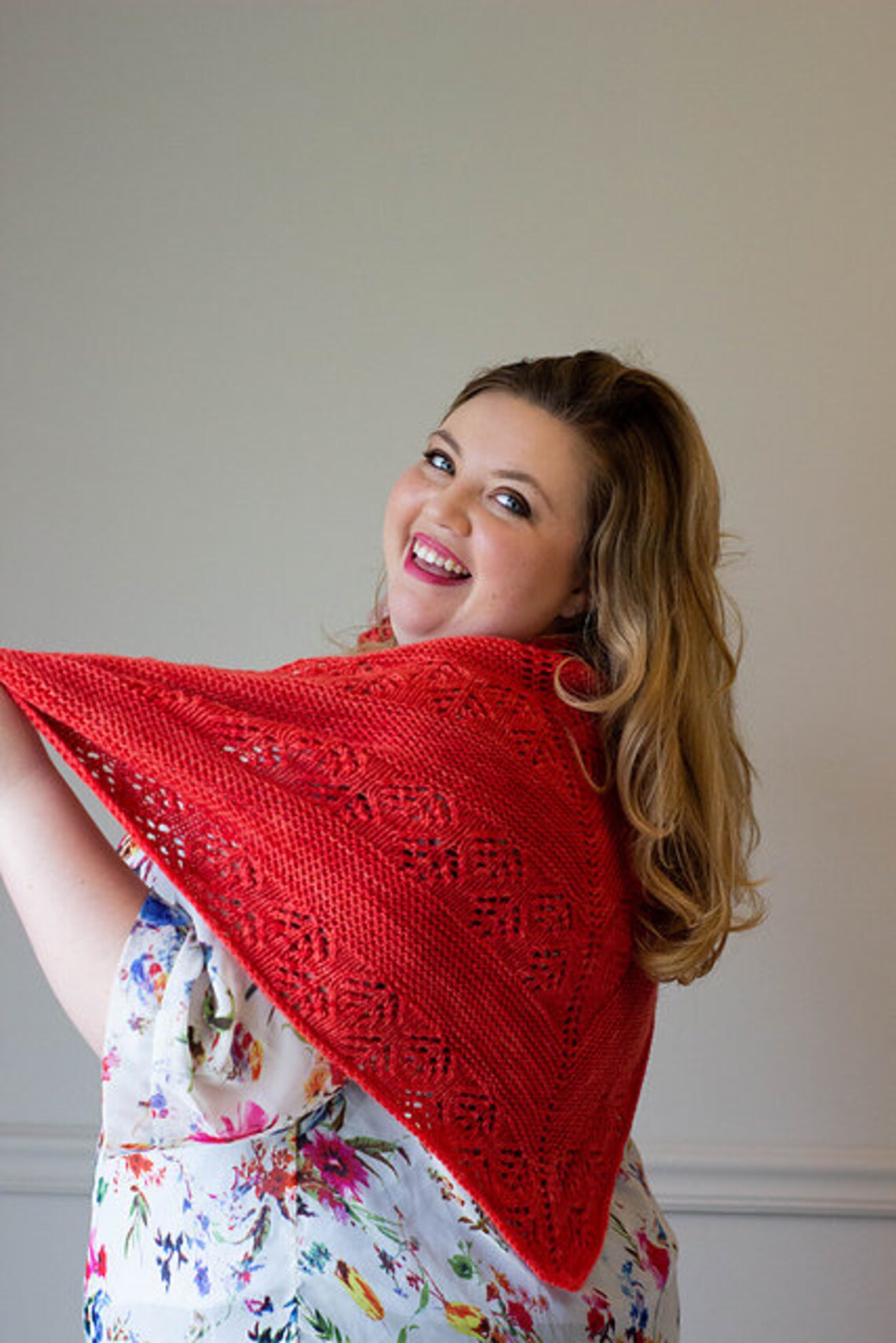 Knitting Pattern // Knit Shawl Pattern // Triangle Shawl Pattern ...