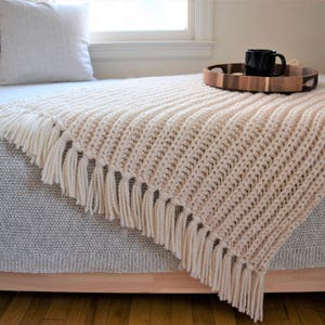 Knit Throw Blanket Pattern // Blanket Knitting Pattern // Throw Blanket Pattern // Afghan Pattern // Baby Blanket Pattern