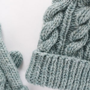 Knitting Pattern // Cabled Hat and Mittens Pattern // Cable Hat Pattern // Hat Knitting Pattern // Cabled Mitten Pattern image 7