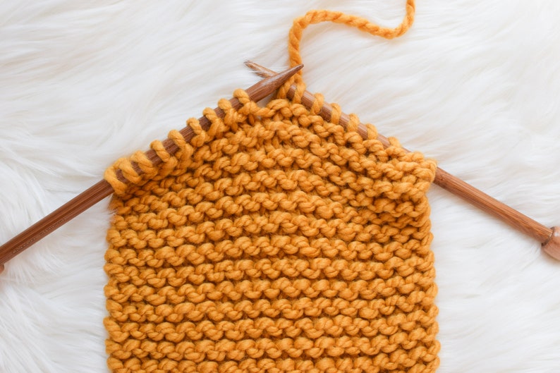 Beginner Knitting Kit // Knitting Kit // Scarf Knitting Kit // DIY Knitting Kit // Knitting Starter Kit // Beginning Knit Kit Mustard