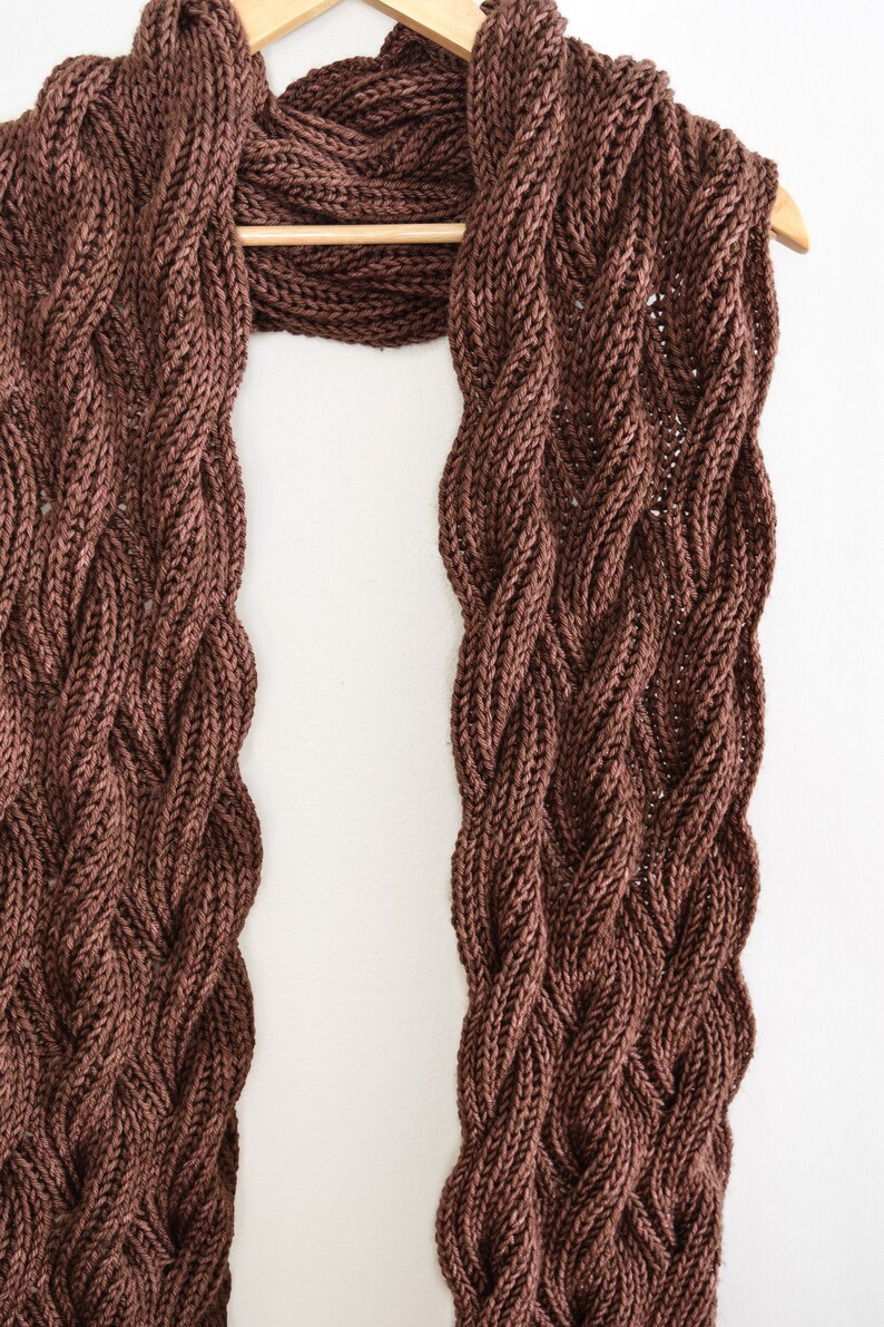 Knitting Patterns // Cabled Scarf Pattern // Knit Scarf Etsy