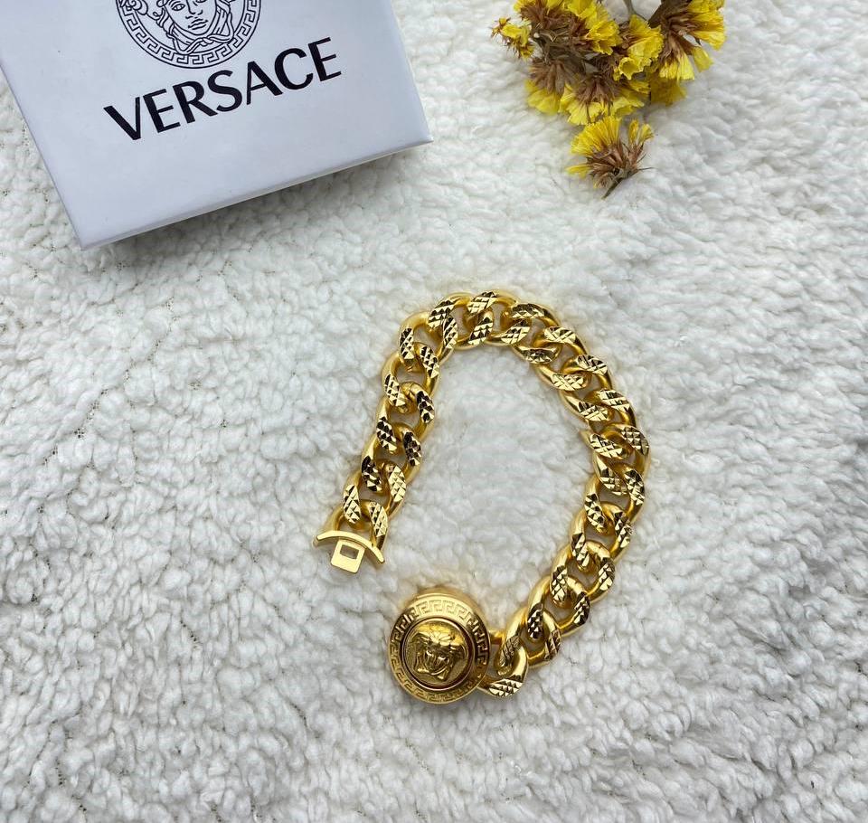 ブレスレット VERSACE Logo chain bracelet Versace Medusa Chain Bracelet | Gold | FARFETCH