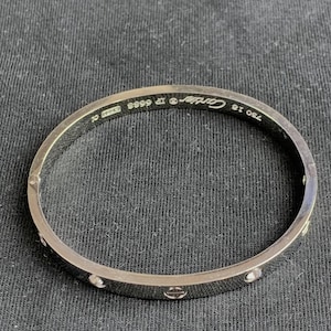 Cartier White Gold Bangle Bracelet