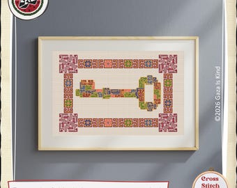 We will return one day |  Key Return Cross Stitch Pattern | Kufic Font Embroidery (Digital Download PDF)