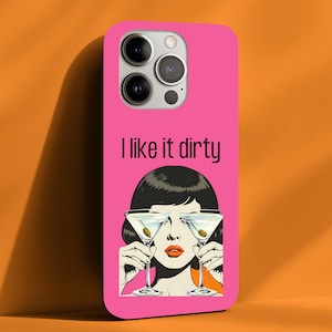 Retro Cocktail Art Tough Phone Case: Martini Lover Gift