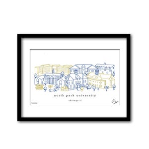 Nordpark-Hochschule-Campus-Skyline Kunstwerk-Abschluss-Geschenk-Wand-Dekor