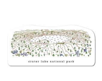 Crater Lake National Park Oregon Waterproof Sticker