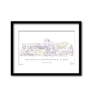 Universität des Northwestern St. Paul Kunstwerk Graduierung Geschenk Wanddekoration