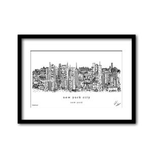 New York City Skyline Artwork Graduation Gift Wall Decor