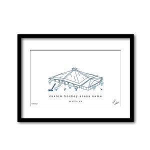 Custom Professional Hockey Arena Artwork Gift Wall Decor