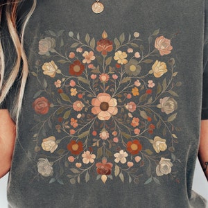 Vintage roses shirt, Victorian-style shirt, Vintage shirt