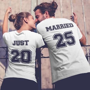 Honeymoon Couples Shirts - Just Married Wedding Gift - Bride and Groom Matching Tees - Funny t-shirts - Valantines Matching Tees