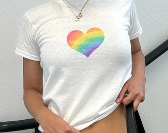Pride Month Baby T-Shirt, Schwul Lesben LGBTQ+ Silly Goose Shirt, y2k 90s Crop