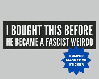 Anti Elon Bumper Magnet – Funny Political Car Decor