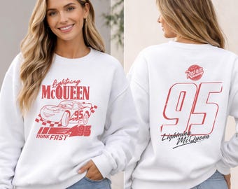 Lightning McQueen T-Shirt - Jugend-T-Shirt, Autos Sweatshirt, lustiger Hoodie, Geschenk für Freund - Y2k Fashion