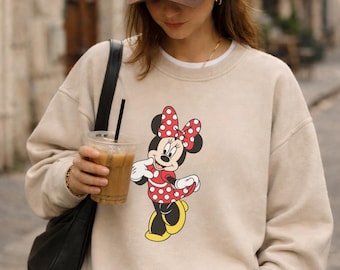 Vintage Minnie Maus Valentinstag Shirt, Sweatshirt & Hoodie, Retro Disney Minnie, Valentinstag Geschenk für Sie, Disneyland Outfit