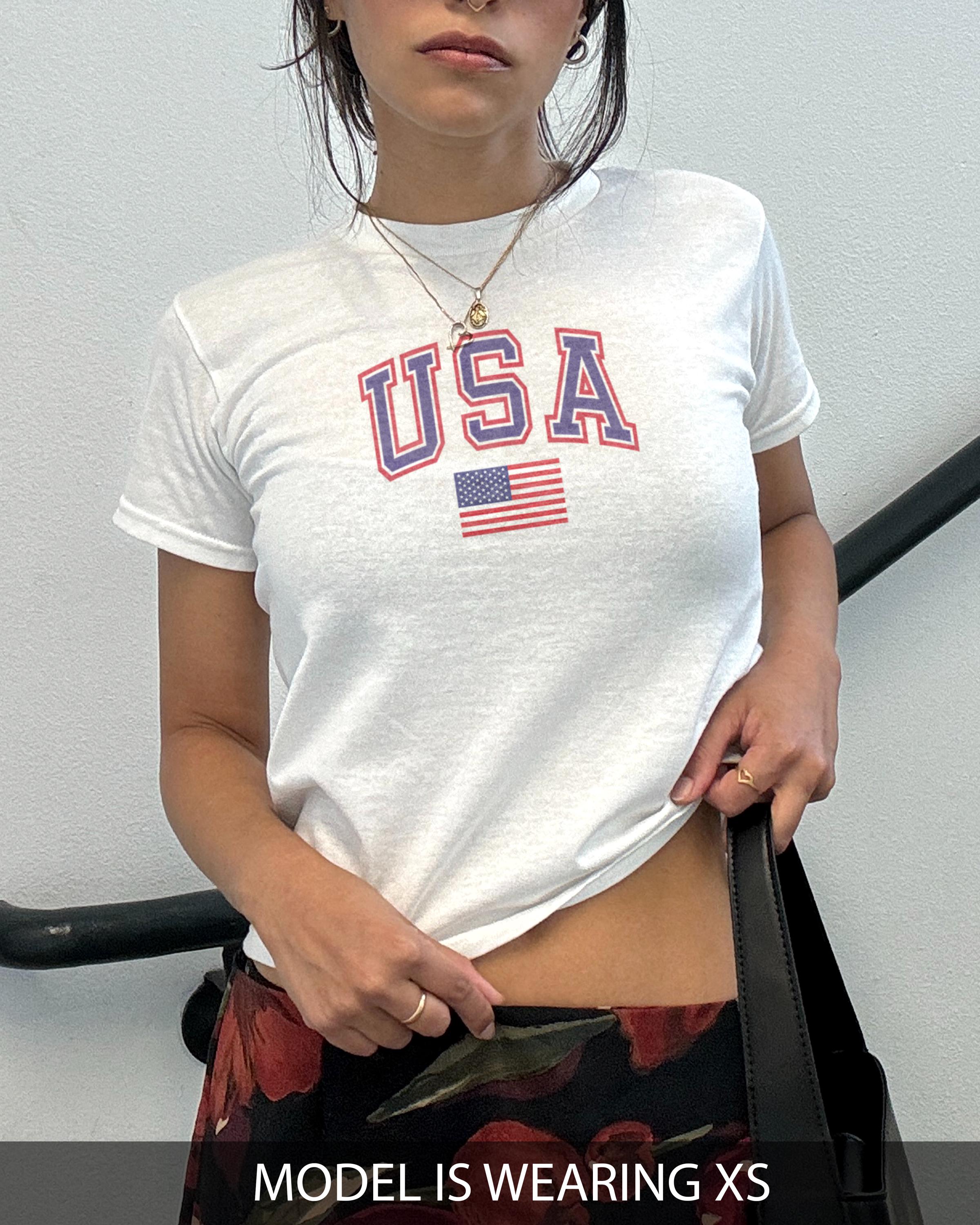 Y2k Usa Flag Tee - Etsy
