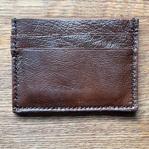 Porte-cartes double face cousu main