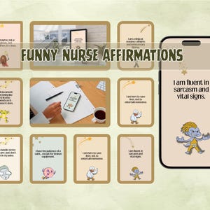 Lustige Krankenschwester Affirmationskarten, Karten für Krankenschwestern, lustige Geschenke, Krankenschwester Geschenk, Geschenk für Kollegen, schwören, Freundgeschenke, RN Geschenk, Mitarbeitergeschenk