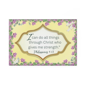Philipper 4:13|Kühlschrankmagnet|Bibel Vers Magnet|Christlicher Magnet|Ermutigender Magnet|Auf Glauben basierender Magnet|Glaubensmagnet