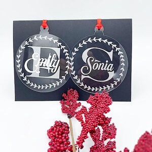 Personalized Acrylic Ornaments, Christmas Tree Decor, Holiday Ornaments