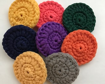 POT SCRUBBER hand crochet handmade tulle scrubbie scouring pad kitchen cleaning supplies dish cleaner home living nonstick cast iron safe