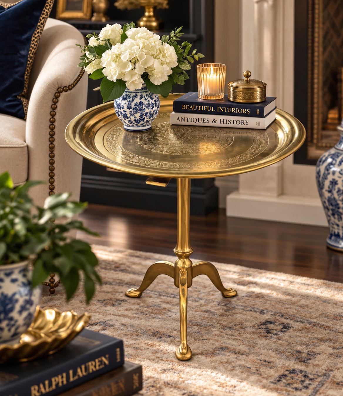 Antique Gold Plant Stand - Etsy