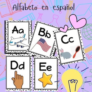 Spanish alphabet posters/ bilingual classroom posters/ classroom management/ dual language classroom/ alfabeto en Español/ classroom decor