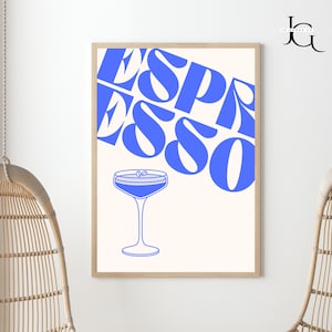 Espresso Martini wall print, Martini poster, College apartment wall art, Martini glasses print, trendy martini print ,martini wall art print
