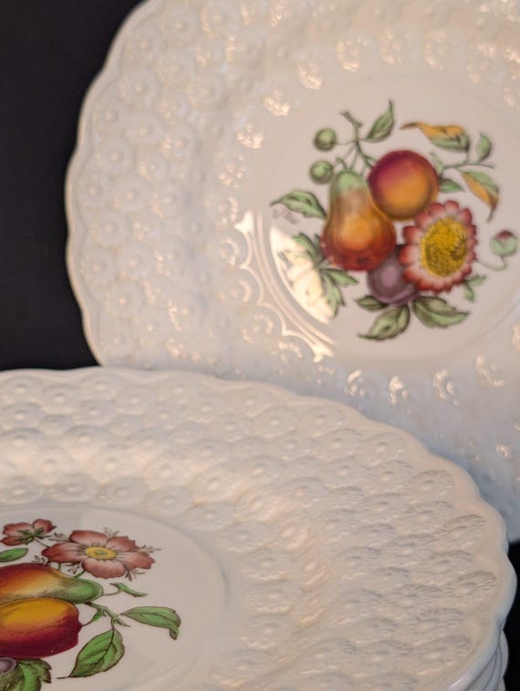 アンティーク スポード コープランド デイジー & フルーツ プレート 8