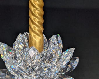 Vintage Swarovski Crystal Lotus Candleholder - Etsy